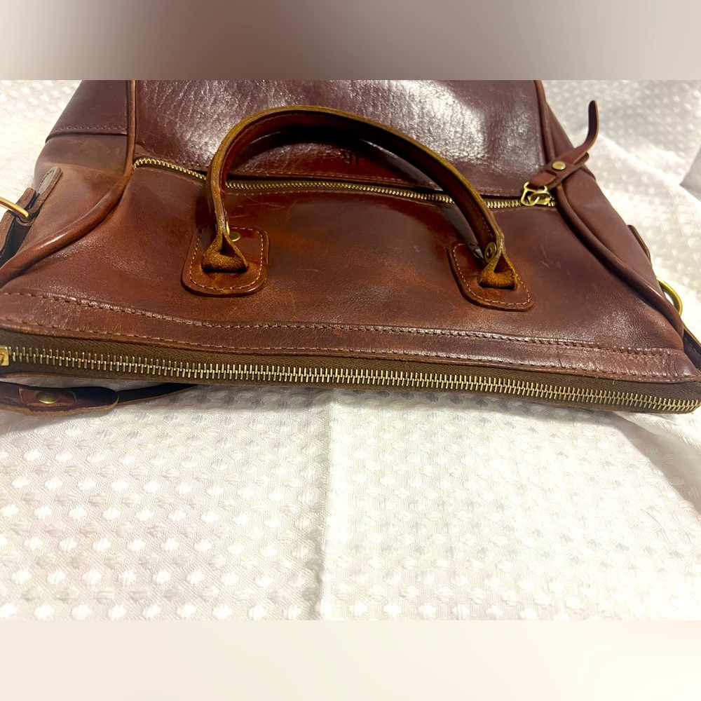 JW Hulme Excursion Handbag Purse Crossbody Bag Made in USA Leather - Picture 6 of 11